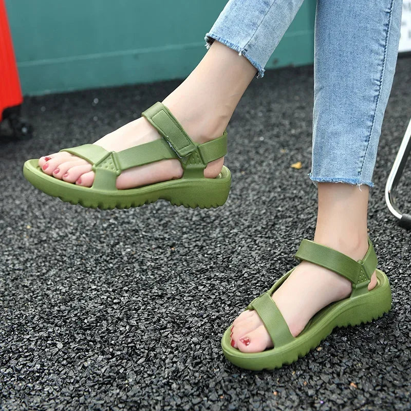 New Fashion Platform Sport Casual Flat Sandals Non-slip Outdoor Beach Sandalias Chaussure Femme