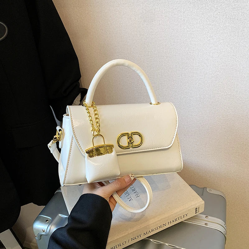 Famous Designer Leather Shoulder Bag For Women - Classic Elegant Handbag Messenger Bag Ladies Luxury Brand