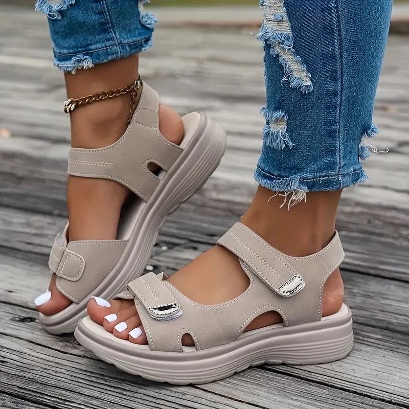 Summer Sandals Travel Women Shoes New Sandal Sole Durable Sandal Ladies Outdoor Beach Slippers Platform Sandals