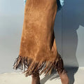 Women's Vintage Fringed Skirt for Spring, Autumn, and Winter, Stylish and Trendy, Suitable for Going Out, Dates, Holiday Gatherings, and Everyday Wear