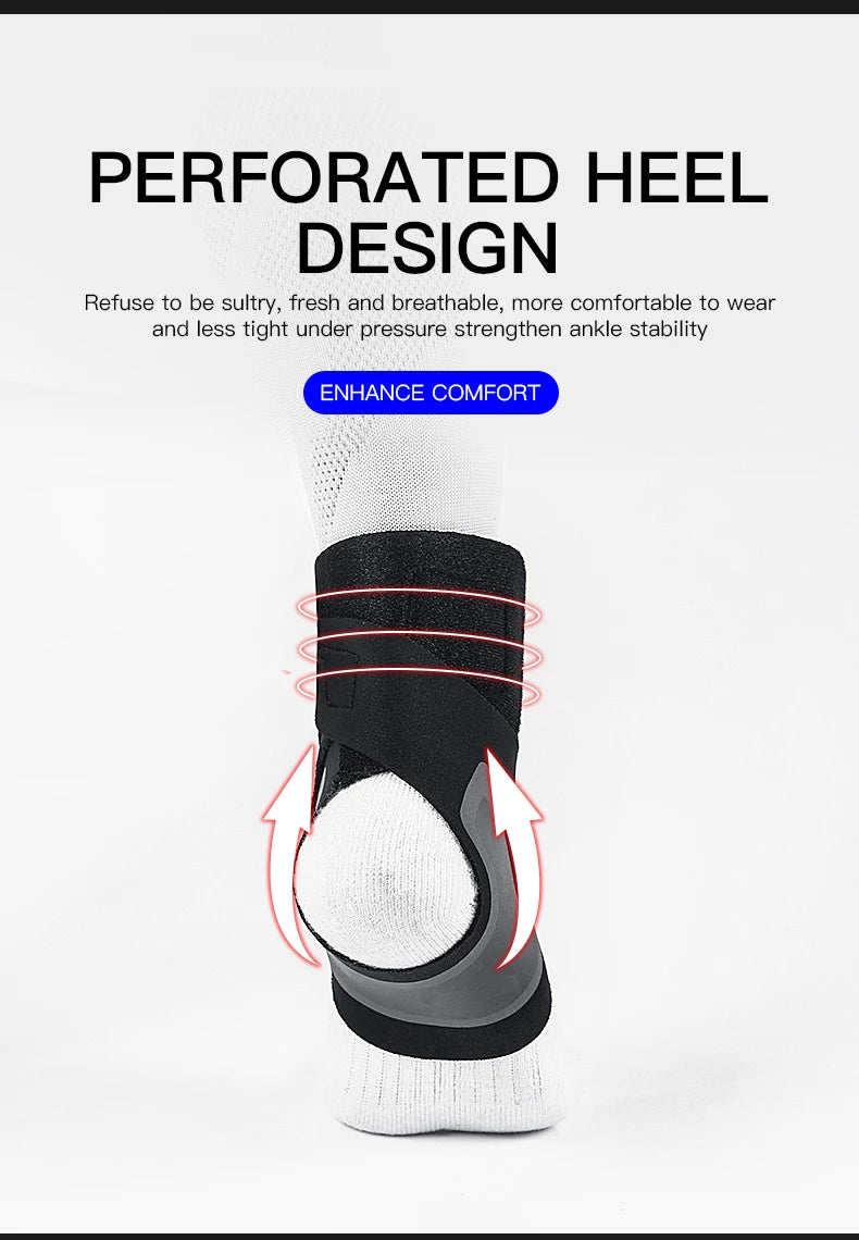 2PC Adjustable Ankle Support Pad Ankle Sleeve Pressure Anti-Spinning Elastic Breathable Support Fitness Sports Safety Prevention
