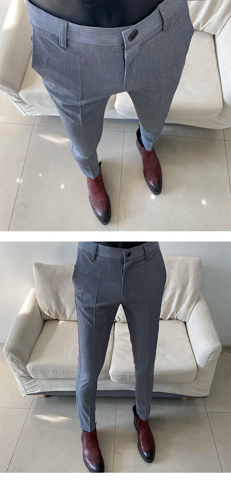 Men Dress Pants Thin Suit Pants Stretch Slim Formal Trousers Calça Masculina Solid Casual Pantalone Hombre Fashion Men Clothing