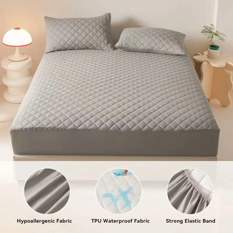 Waterproof Mattress Cover Mattress Protector Soft Breathable Bed Fitted Sheet