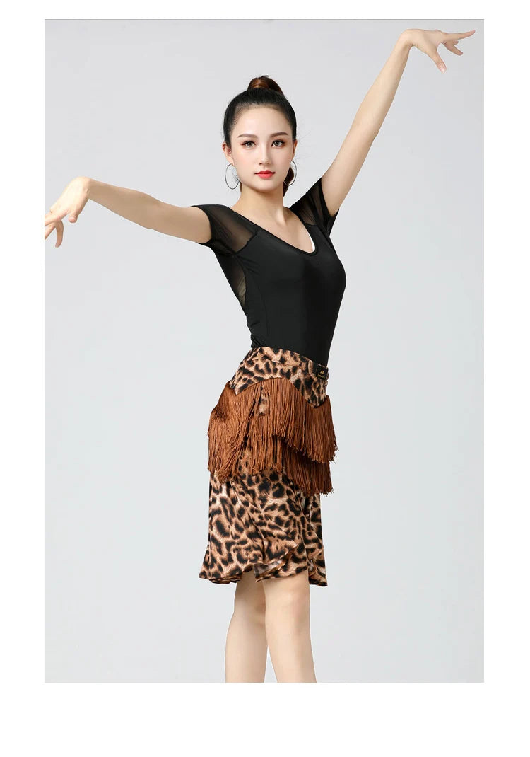 Adult Latin Dance Skirts Women's Practice Clothing Tassel Skirts Bot Wear Cetition Dance Performance Clothing
