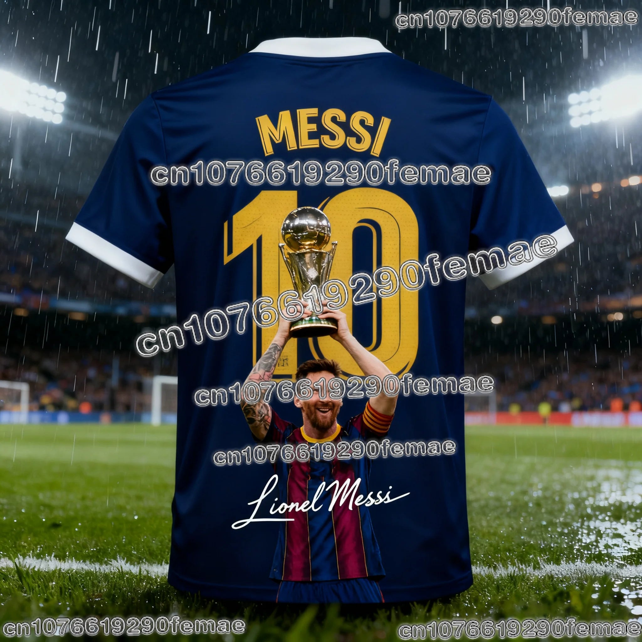 MESSI #10 2026 AI Football Jersey Fan Edition Training Tee for Kids and Adults Comfortable and Breathable Summer Sportswear