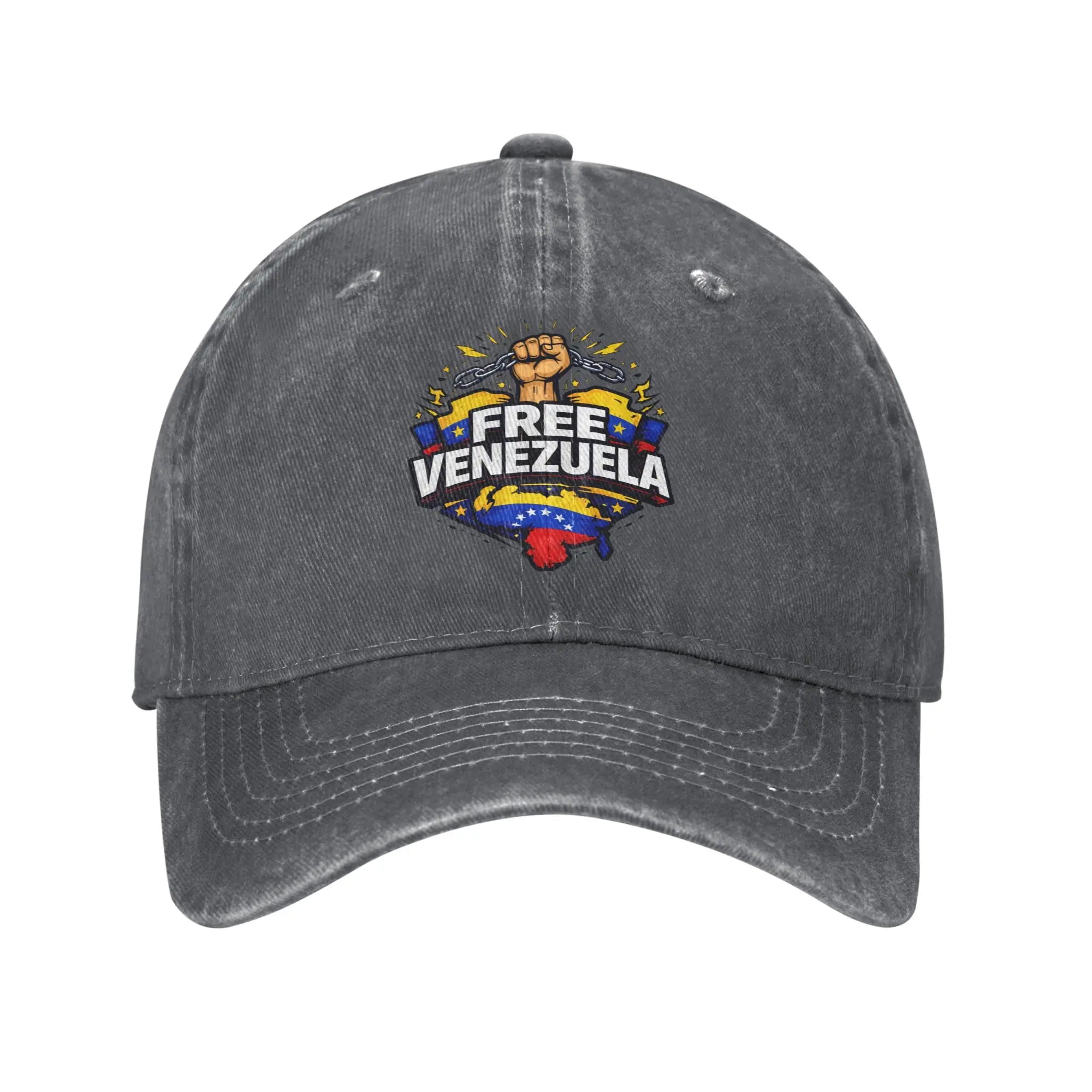Men Women Venezuela Libre 2026 Free Venezuela  Print Hats Vintage Distressed Washed  Baseball Cap Adjustable