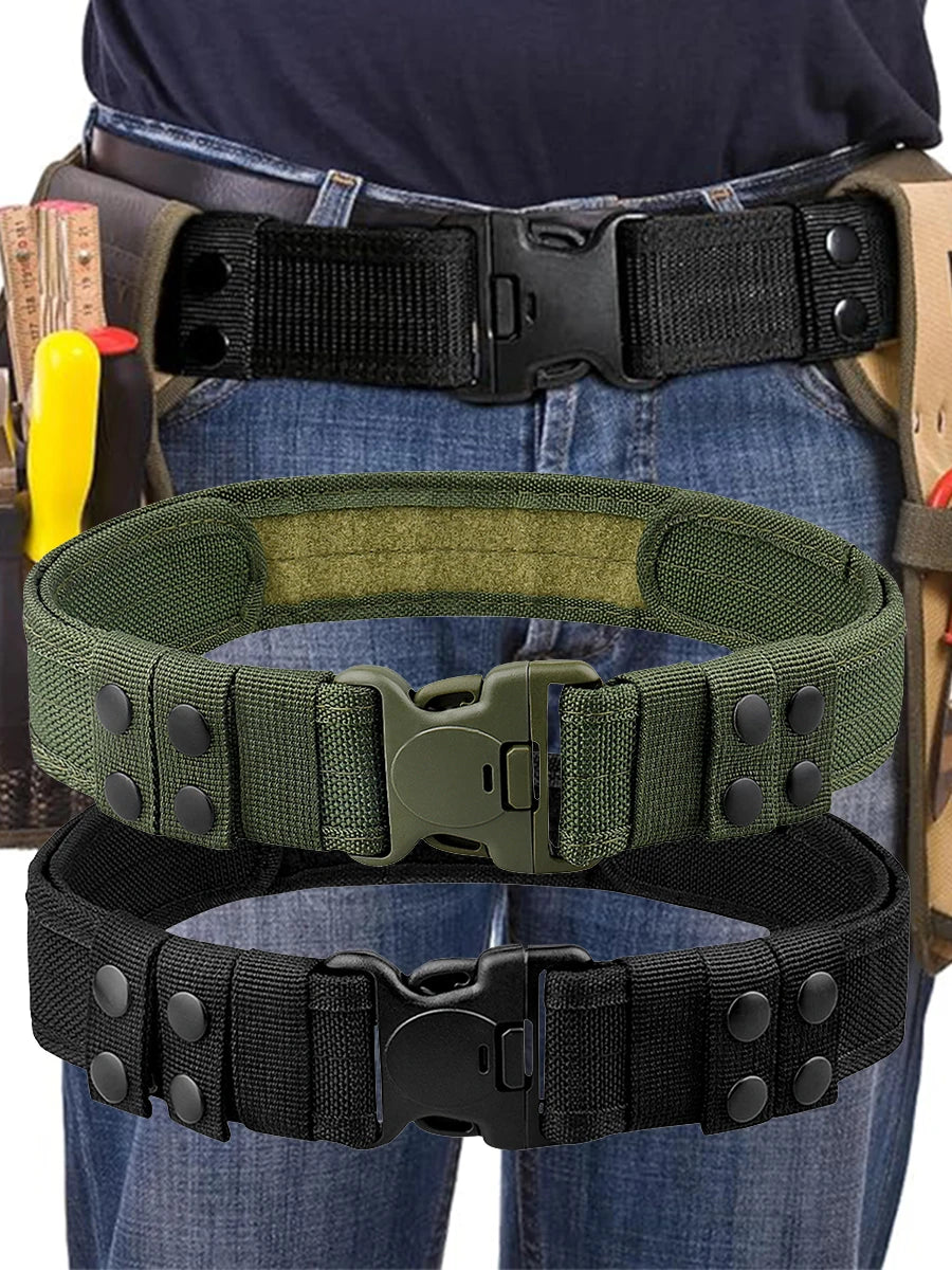 Men's new nylon belt polyester woven belt multi-functional tactical belt for outdoor sports