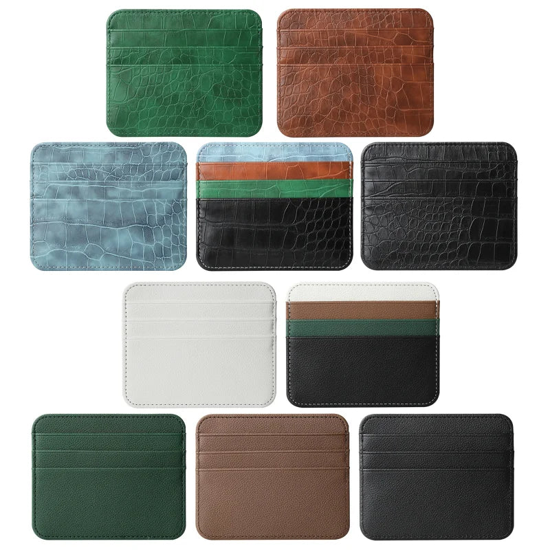 Double-sided Credit Card Holder Slim Bank Card ID Cards Coin Pouch Case Bag Wallet Organizer Women Men Thin Business Card Purse