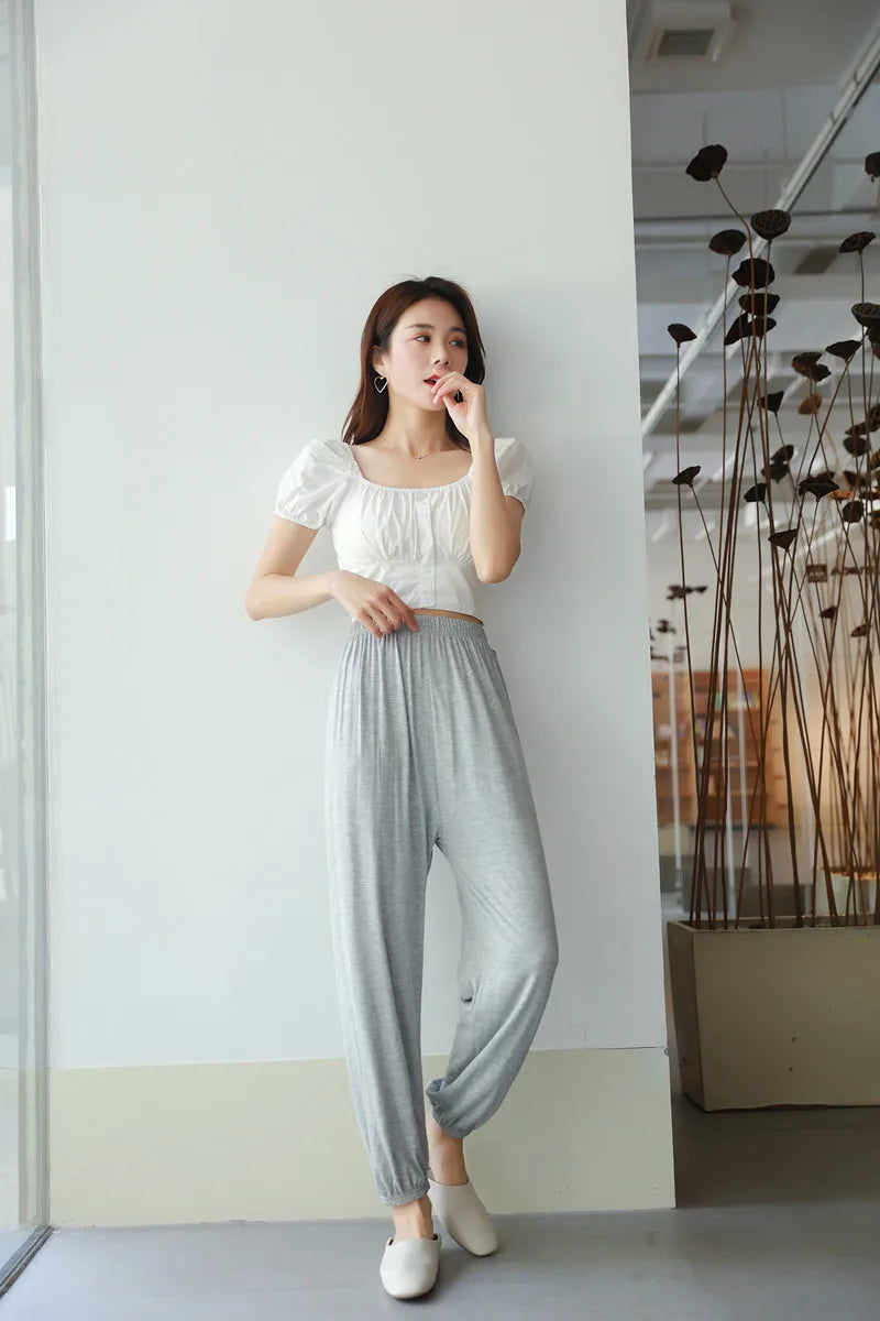Women's Pajama Pants Autumn Modal Lounge Wear Home Pants for Women Sleepwear Home Pants Home Suit Fall Homewear Trouser