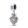 Pendant Charm Bead 925 Sterling Silver Pink Heart-Shaped Beads Fit Original Bracelet for Jewelry Making Valentine's Day gift