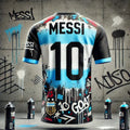 Messi No. 10 Football Jersey With 3d Printing, Quick-Drying, Breathable And Comfortable, Outdoor Sports T-Shirt