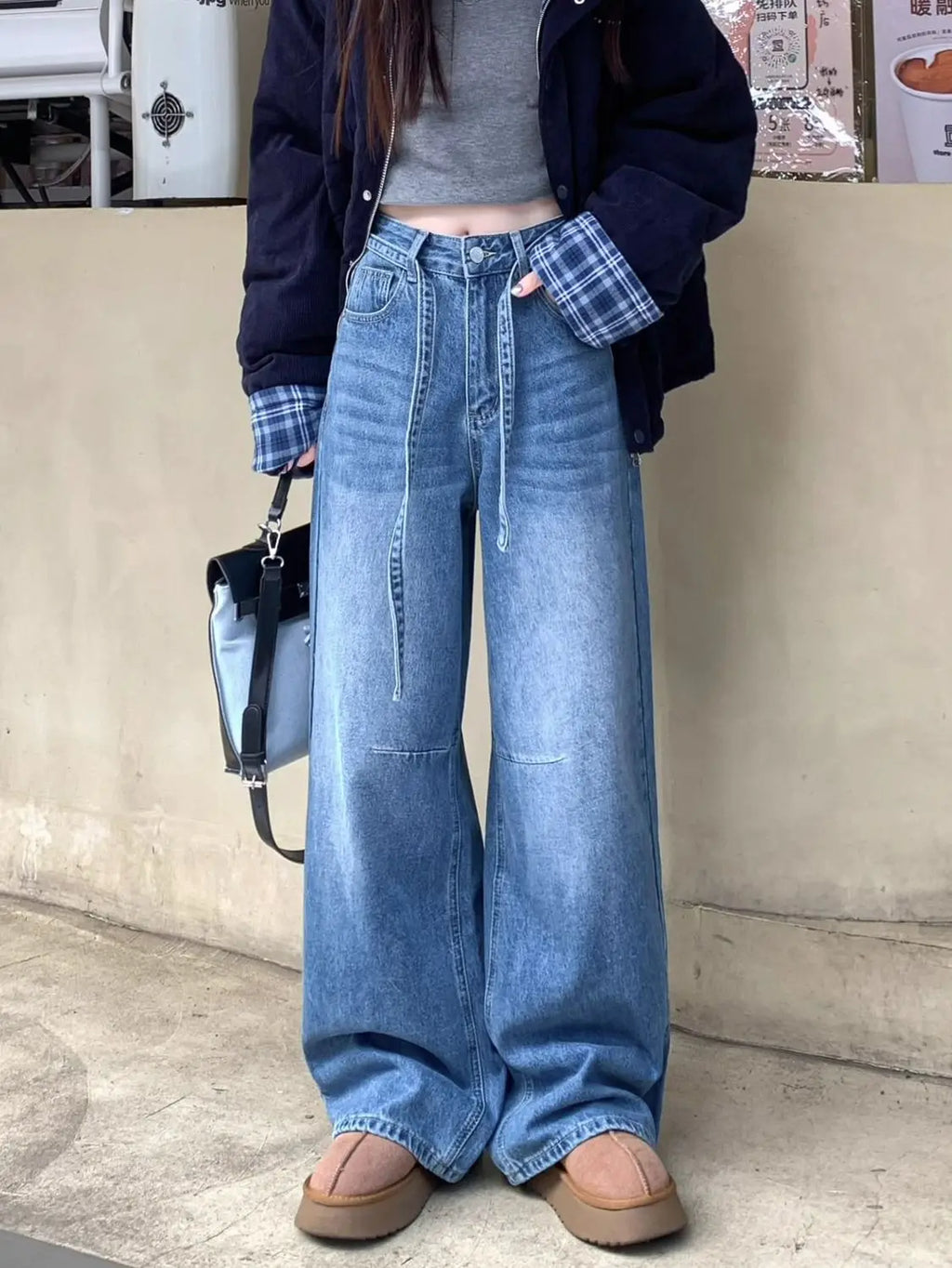 Women's Wide-Leg Jeans High-Waisted