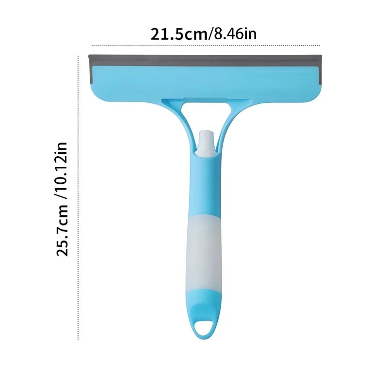 Simple Spray & Squeegee Glass Cleaner, 22x3cm. Streak-Free, for Home, Office, Easy to Use