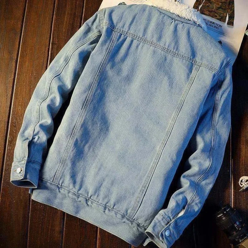 Men's Denim Jacket Padded Winter 2025 Autumn Warm Designer In Lowest Price Male Jean Coats Low Cost Cheap Stylish Fast Delvery