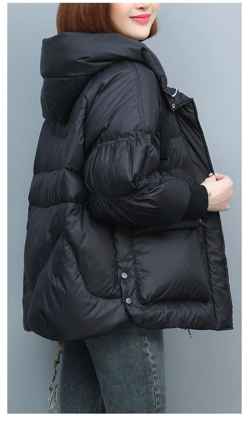 Winter Clothes Women Basic Jackets Warm Thick Down Cotton Jacket Female Short Hooded Fashion Padded-Cotton Jacket Parkas Mujer 2
