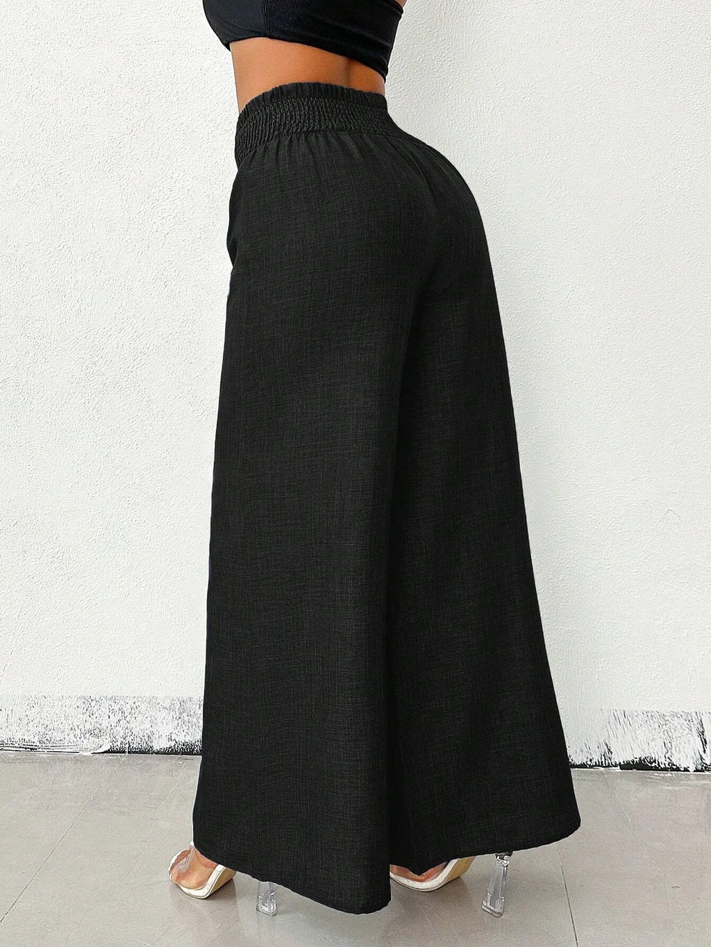 Elegant Solid Wide Leg Pants Fashion