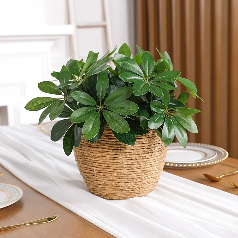 Artificial Plant | Fake Leaves with Stem, Ideal for Living Room