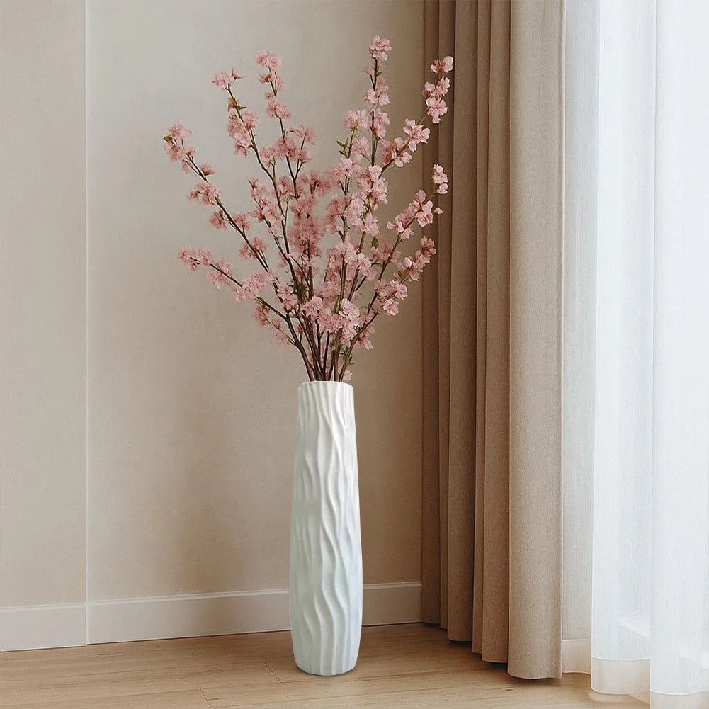 Large Floor Vase Decorative Vase Textured Floor Standing Vase for Home Living Room