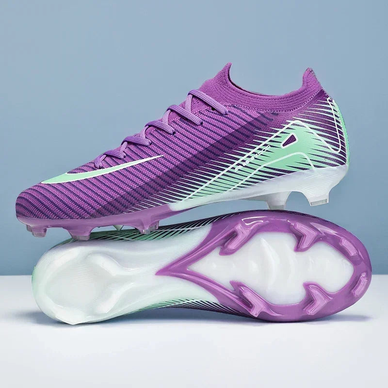 New Men Outdoor Football Boots Soccer Shoes Cleats Match Training TF/FG Grass Ankle Long Spikes Sport Hot-selling High-quality