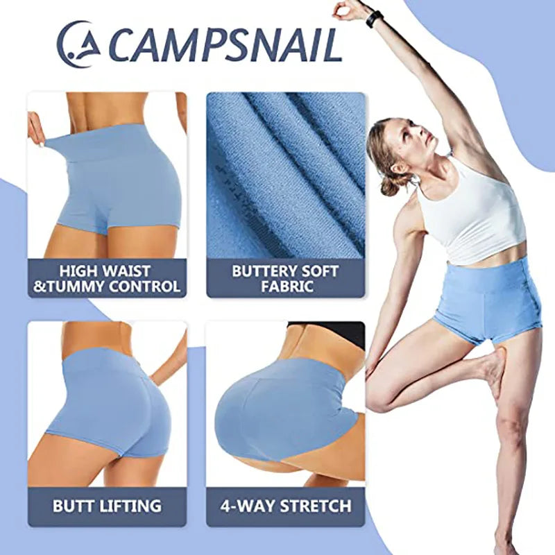 High Waist Slim Lady Clothing Fashion Women 2025 Summer Gym Sportswear Running Shorts Workout Tight Proof Seamless Yoga Short