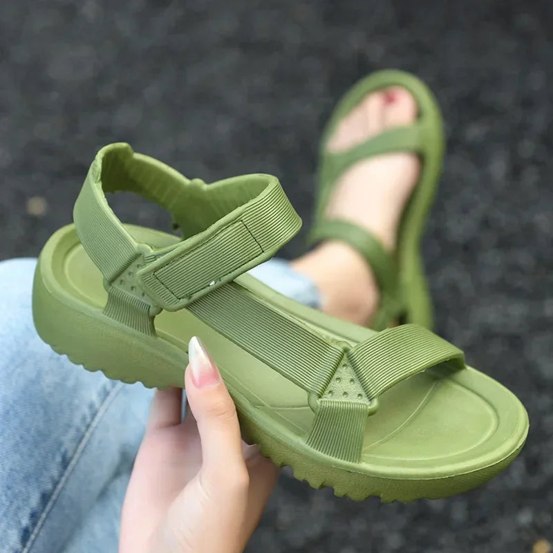 New Fashion Platform Sport Casual Flat Sandals Non-slip Outdoor Beach Sandalias Chaussure Femme