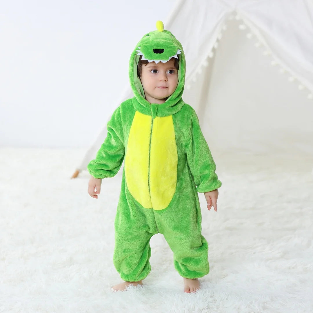 Baby Unisex Romper Kigurumi Infant Cute Stitch Dinosaur Animal Jumpsuits Newborn Cartoon Pajamas For Kids Boys Girls Christmas