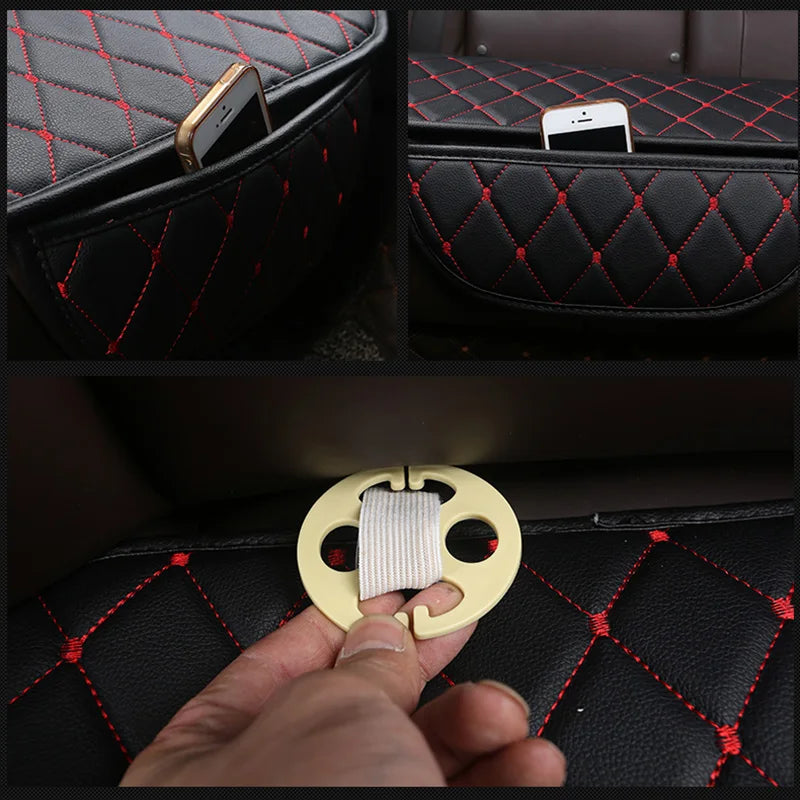 Universal Car Seat Covers PU Leather Seat Cover Auto Interior Accessories Mat Protector Car Leather Support Pad Car Seat Covers