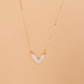 Aihua 2 colors New Korean White Red Love Heart Necklaces for Women Girls Clavicle Chain Valentine's Day Jewelry Gifts