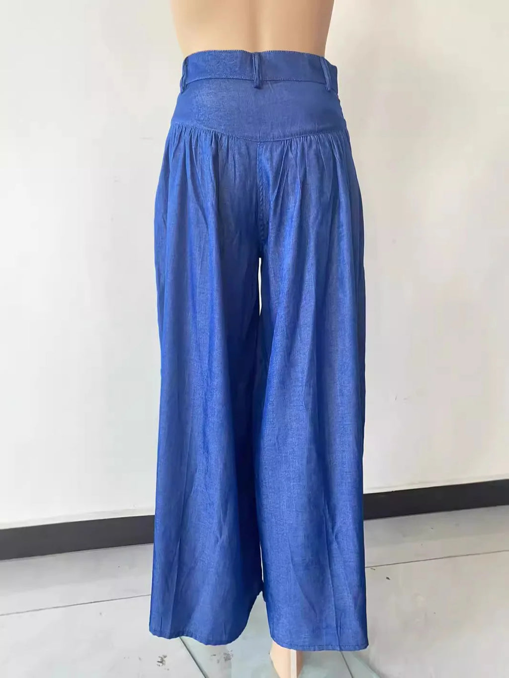 Wide-leg Pants Ladies Loose Plus Size High Waist Long Trousers