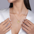 JIUZUAN Letter K Pendant Heart Necklace for Women Gold Plated 925 Silver Dainty Jewelry Gift Birthday Anniversary Elegant