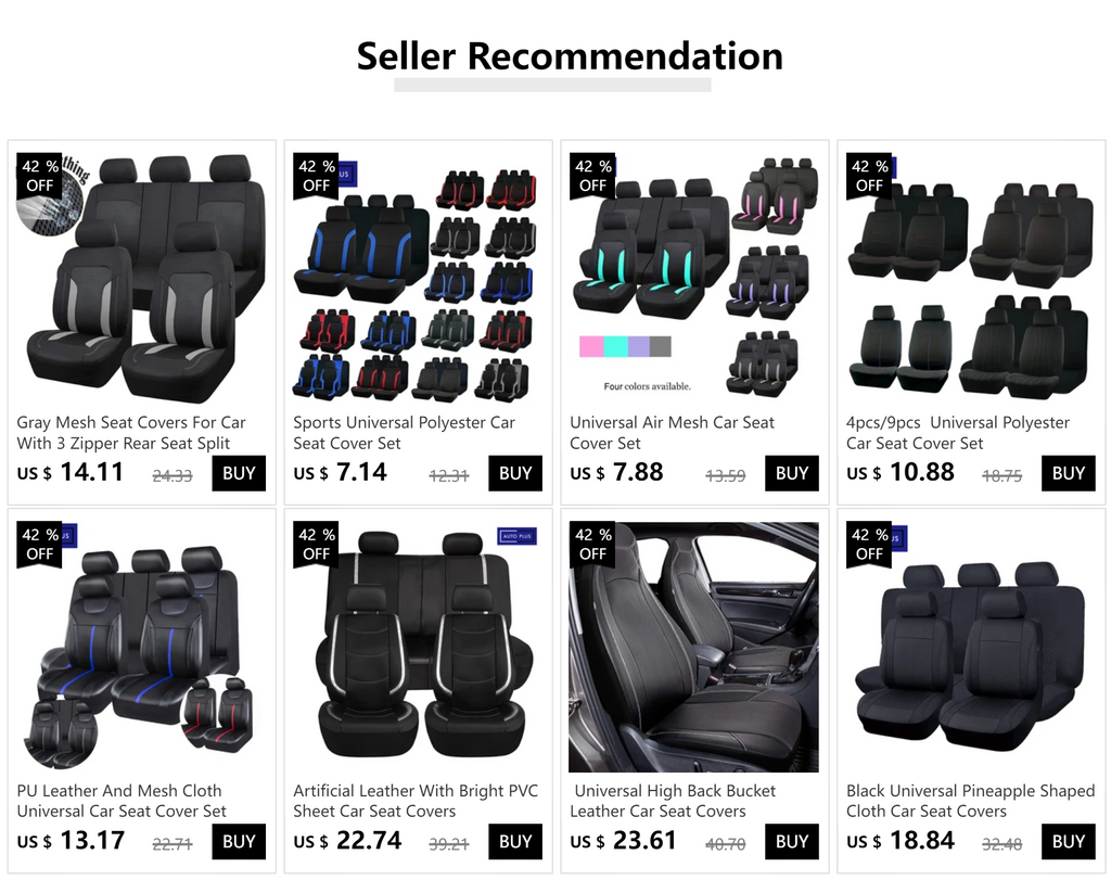 Universal Leather and Mesh Fabric Car Seat Covers Leather Set Fit For Most Car SUV Truck Van Car Accessories Interior