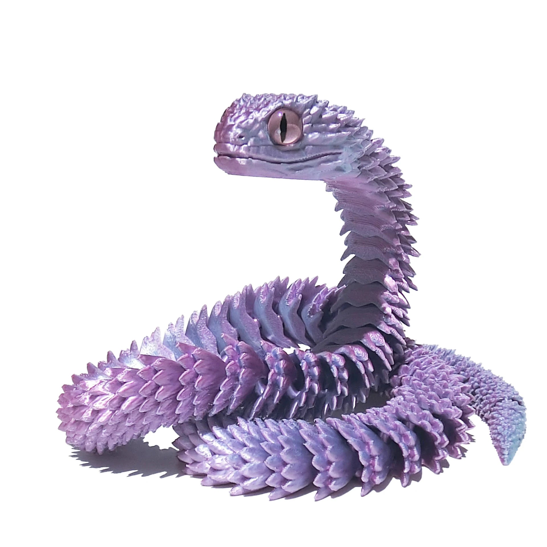 3D Printed Snake Movable Joint Simulation Snake Figurine Creative Home Office Desktop Ornament