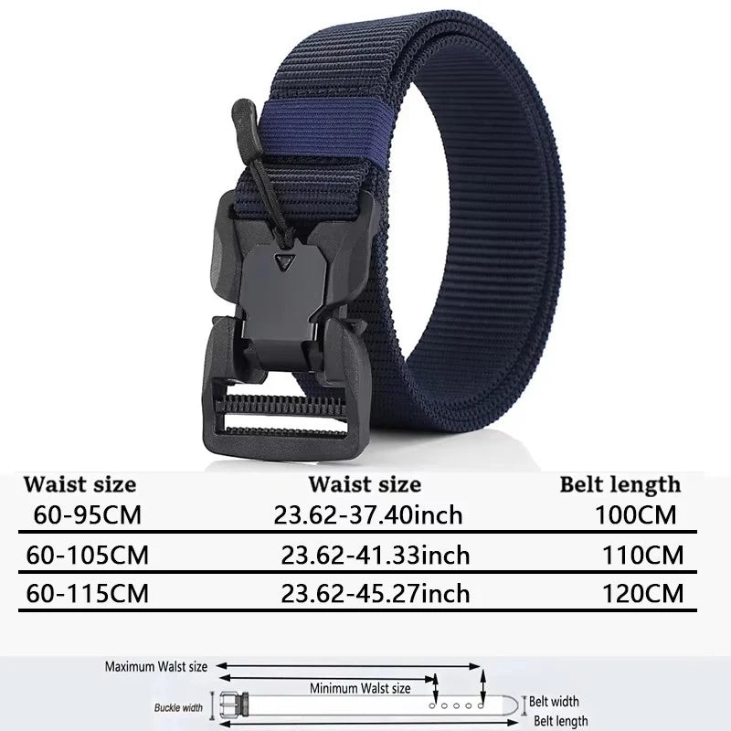 Man Belt Nylon Webbing  Working belt Casual belt men Magnetic Canvas Buckle Fabric Waist Belt Men's trousers Waistband HB050 ﻿