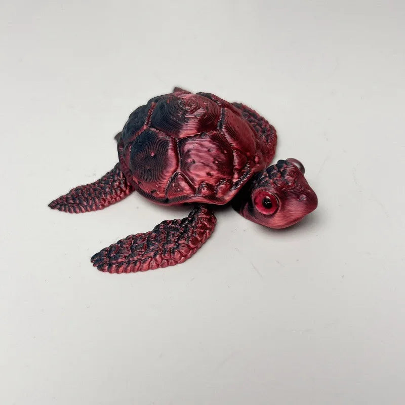 3D Printed Turtle Model with Movable Joints, Creative Collection Desktop Decoration, Handmade Holiday Gifts for Anime Models