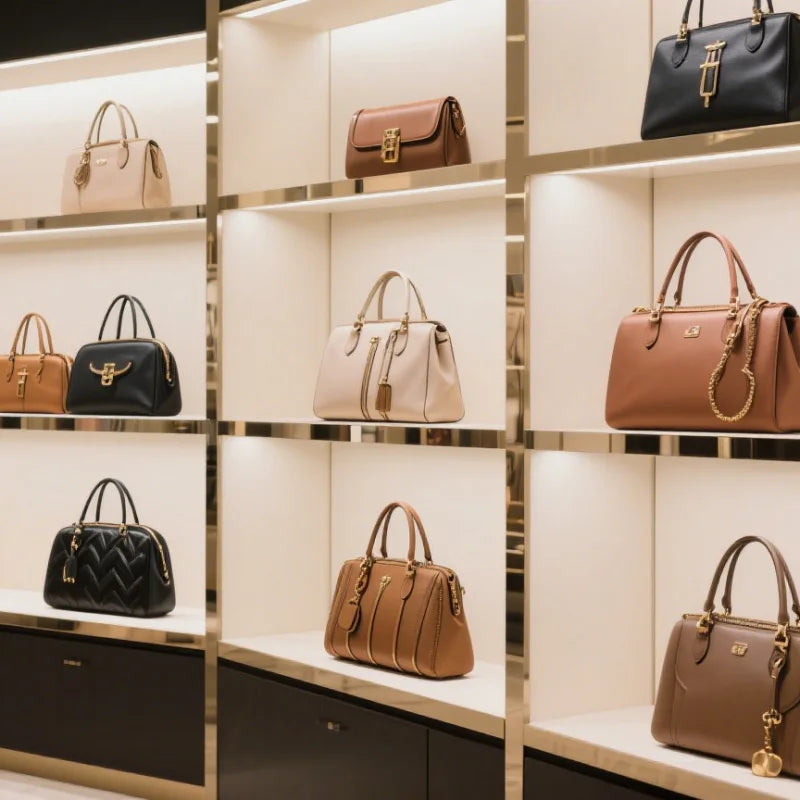 High-End Luxury Brand Leather Ladies Handbag Famous Designer Fashionable Elegant Commuter Vintage Daily Bag