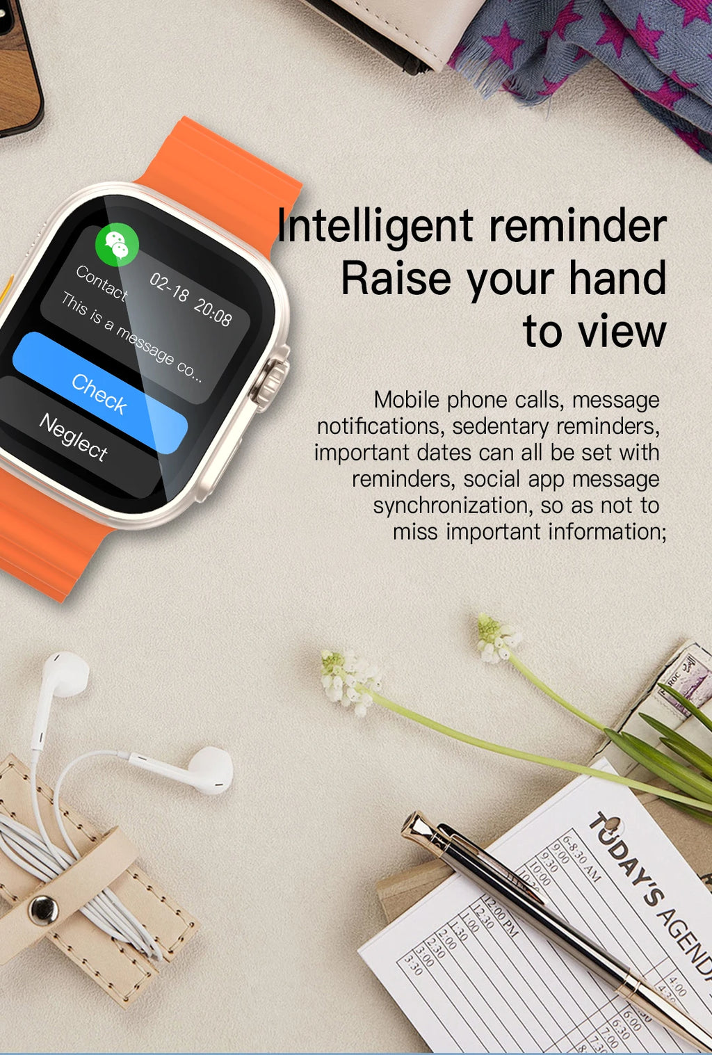 Smart Watch For Men Women 2.01" HD Screen Heart Rate Blood Pressure Monitor Fitness Tracker Calorie Counter Cycling Sport Watch