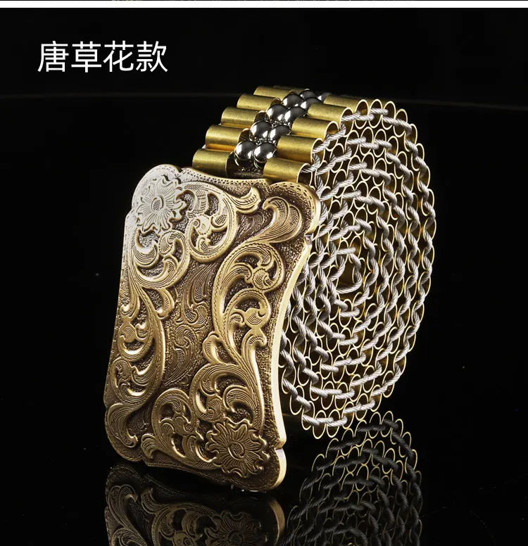 Men's Belt Army Style Combat Belts Pure copper belt Handmade Luxury Metal Jeans fashion belts Quick Release Tactical Belt