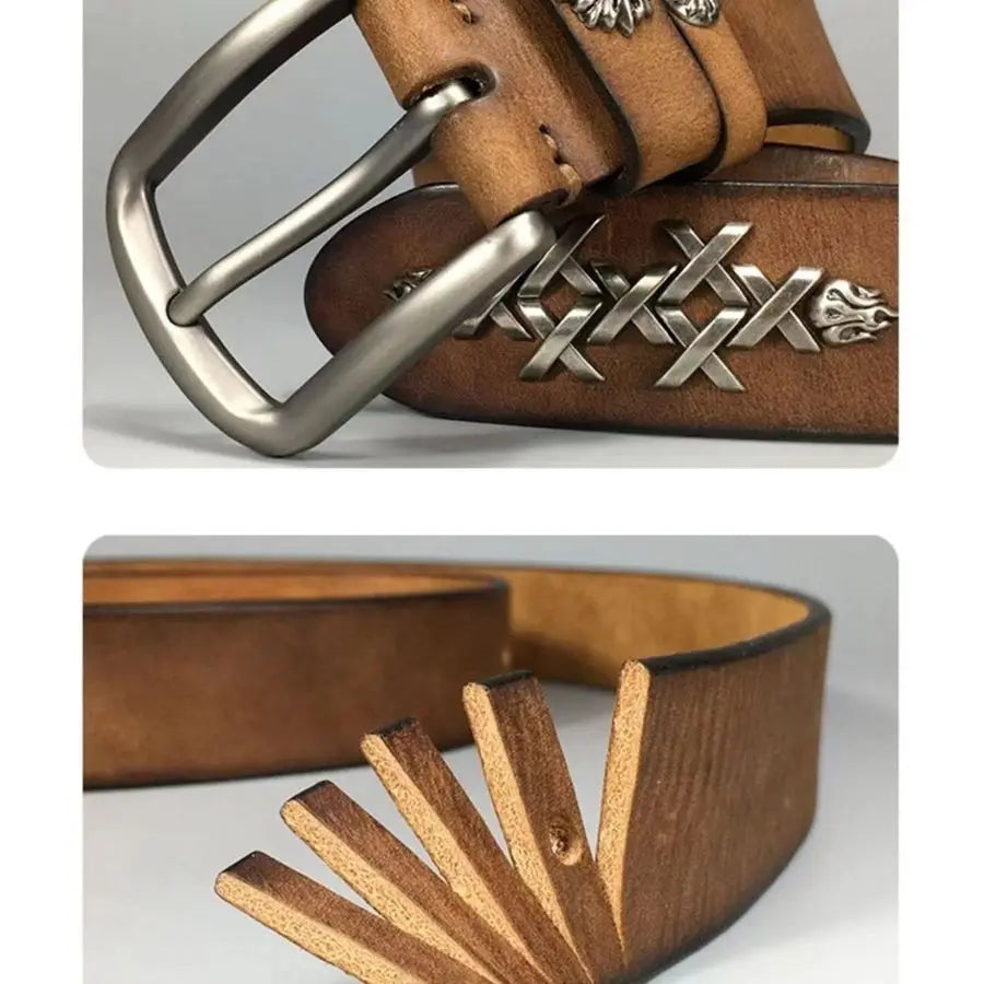 Men's Leather Belt New Male Waistband Ceinture Hommes Leather Belts for Men Width:38mm Accessories Belts