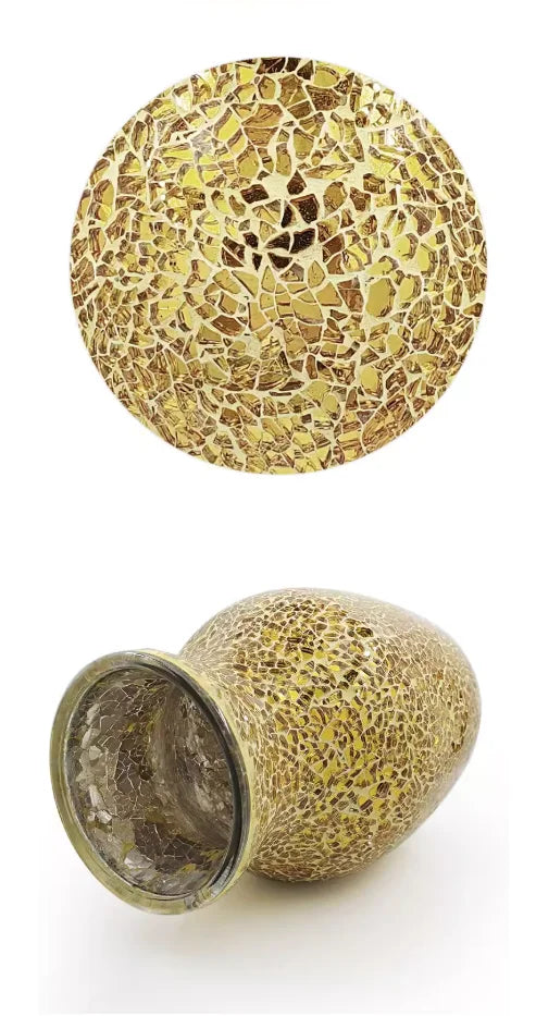 Bohemian Mosaic Glass Vases