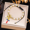 Hot Sale Venezuela Flag Cross Pearl Copper Beads Braided Adjustable Bracelet Classic for Man Woman Party Birthday Jewelry Gift
