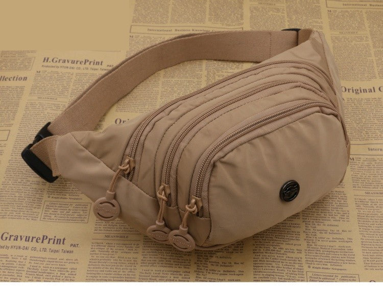 Unisex Waist Bag Multi-Functional Large Capacity Water Repellent Outdoor Sports Mobile Phone Wallet Oxford Cloth Cashier Bag