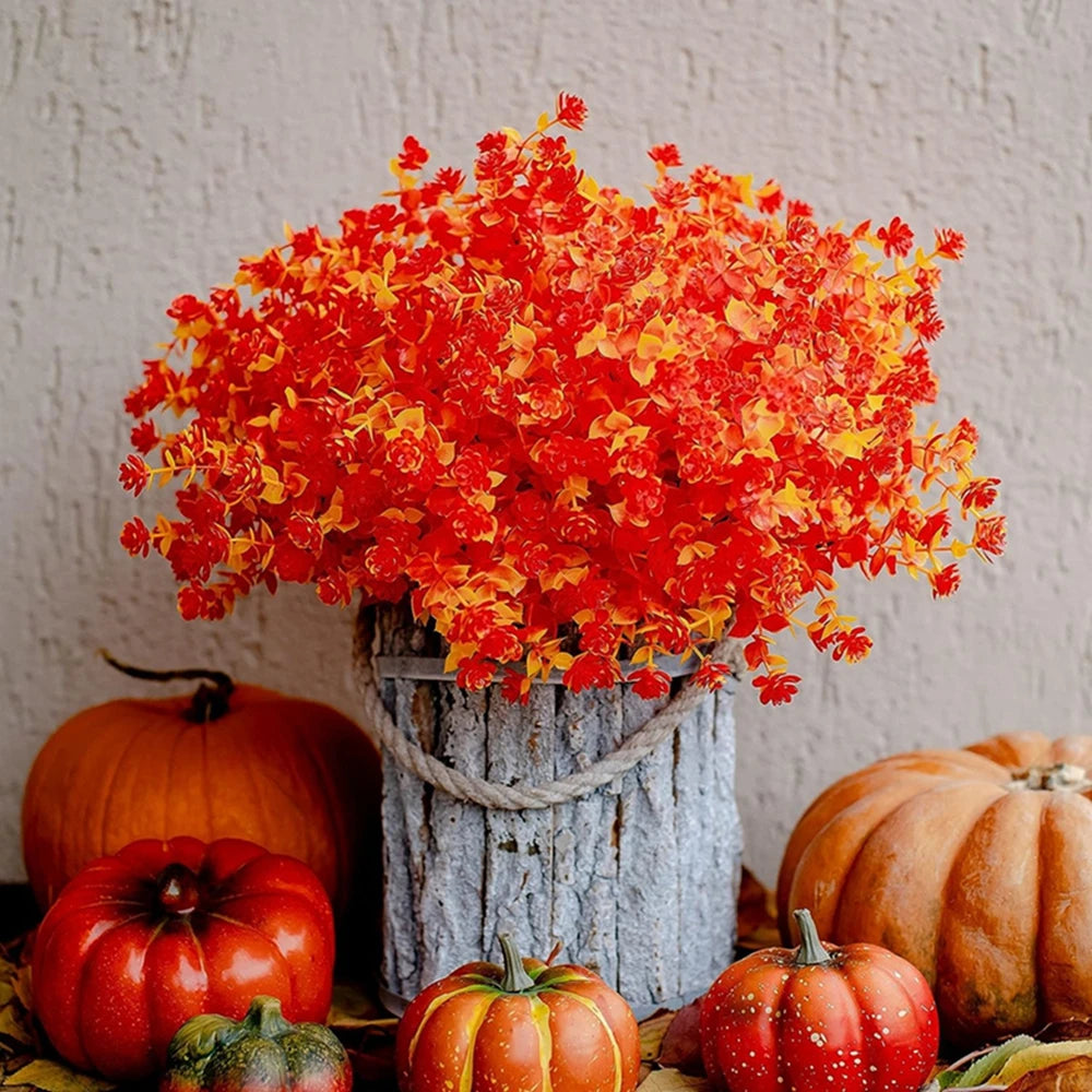 Artificial Flowers Vase Home Room Decor, Fall Decoration