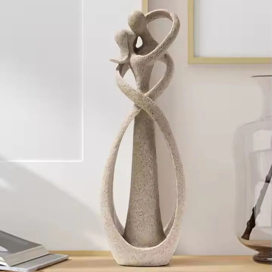 Nordic Style Creative Home Decor: Embracing Couple Sculpture for Office, Bookshelf, Living Room, Bedroom, Tabletop Decoration