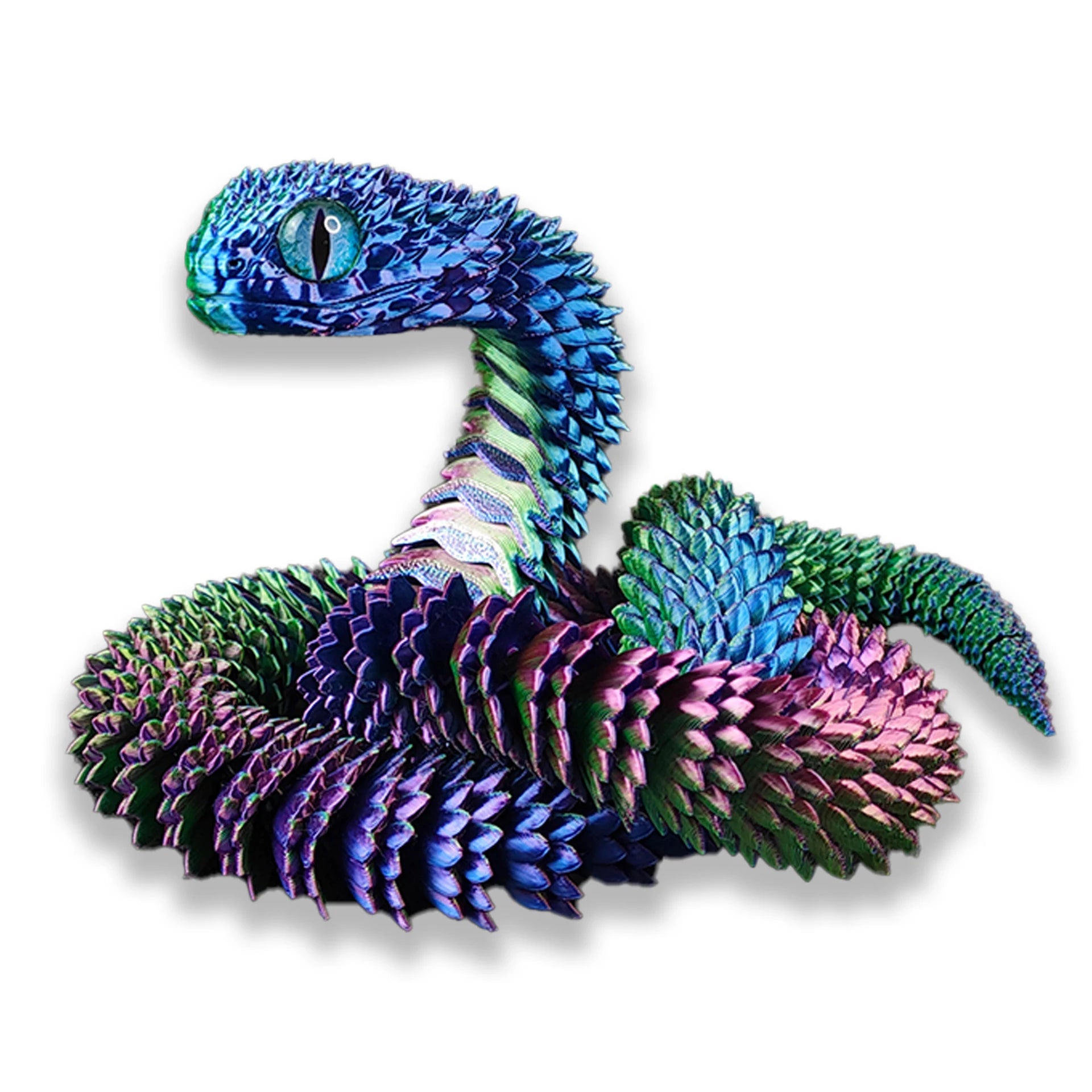 3D Printed Snake Movable Joint Simulation Snake Figurine Creative Home Office Desktop Ornament