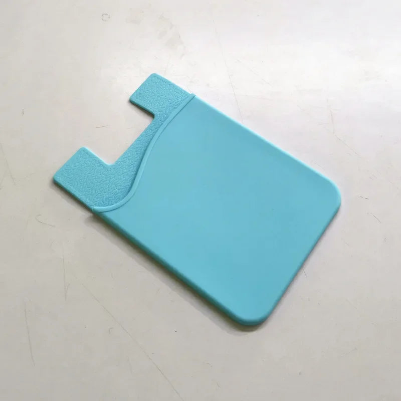 1PCS  Silicone Business Credit Pocket Adhesive Fashion Women Men Cell Phone ID Card Cover Holder Slim Case Sticker Case Bags