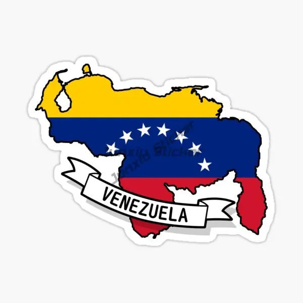 Venezuela Map Flag Sticker for Bicycle Van Laptop Motorcycle Wall Car Window Glass Off-road Decal Customizable Decal
