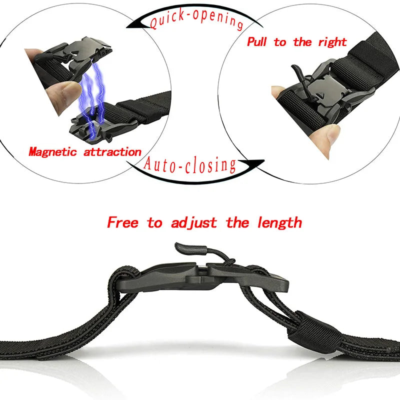 Man Belt Nylon Webbing  Working belt Casual belt men Magnetic Canvas Buckle Fabric Waist Belt Men's trousers Waistband HB050 ﻿