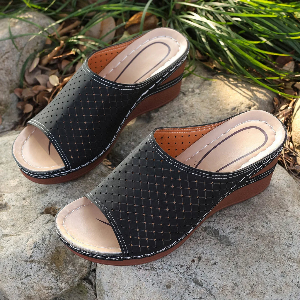 Sandals For Women Summer Dressy Women Shoes Thick Soled Wedge Sandals Fashionable One Foot Bohemian Beach Sandales Femmes