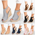 Heeled Sandals for Women Summer 2025 Espadrilles Women Sandals Comfort Buckle Strap Platform Shoes for Women New Sandalias Heels