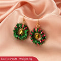 Luxury Christmas Earrings Cute Claus Snowman Tree Bell Elk Drop Earrings for Women Girls Kids Gifts 2022 Xmas Festival Jewelry